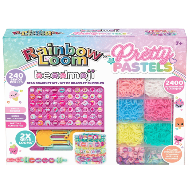 Gumytės pynimui apyrankių rinkinys 2400 vnt pastelinės spalvos 3