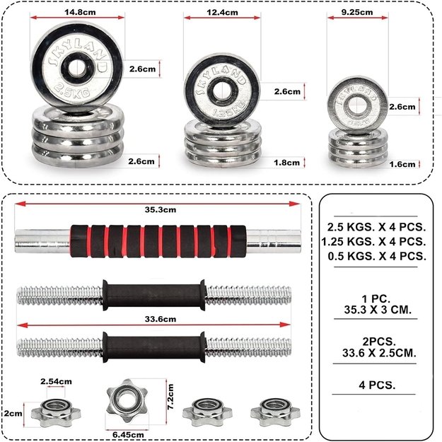Hanteliai 2vnt. 20KG. 2