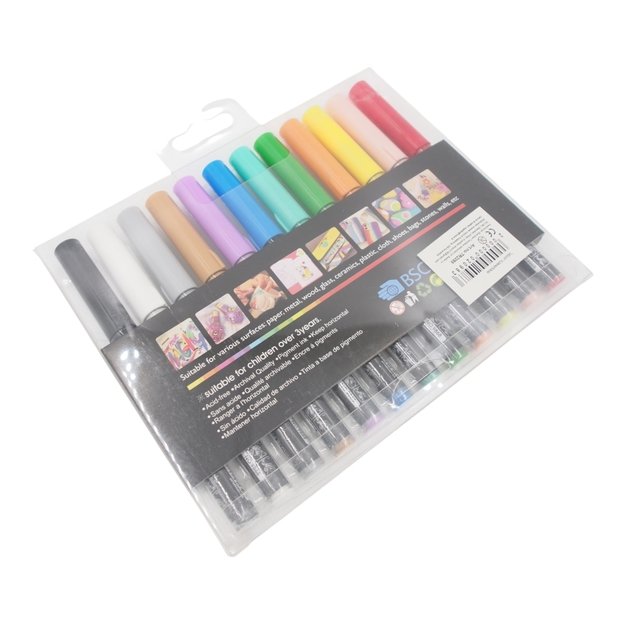 Akriliniai flomasteriai „LIQUID“ – 12 spalvų 3