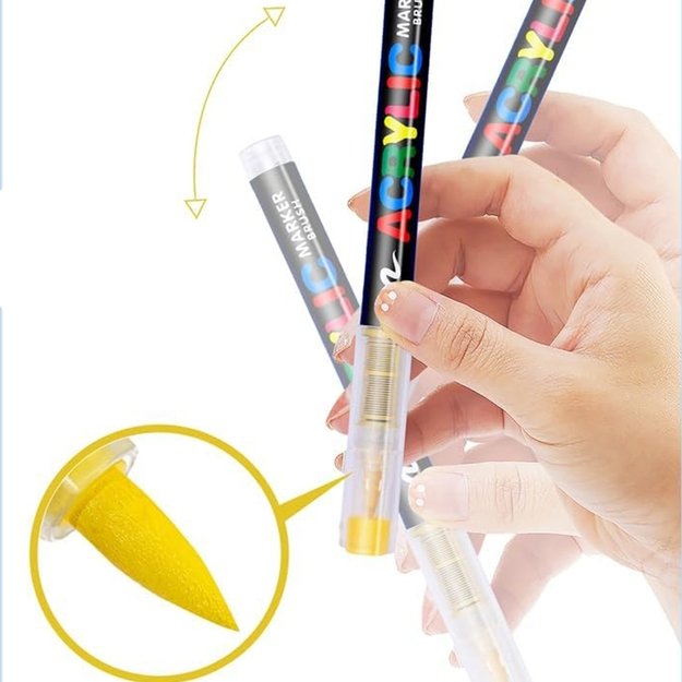 Akriliniai flomasteriai „LIQUID“ – 12 spalvų 7