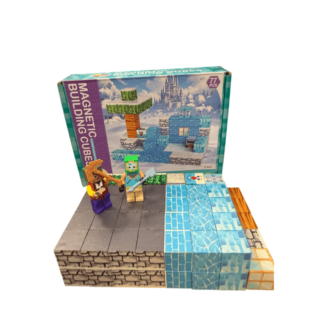 Minecraft statybinių blokų rinkinys kambarys sniegas 77 vienetai 1