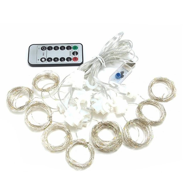 LED USB Užuolaida - Girlianda, spalvota 6