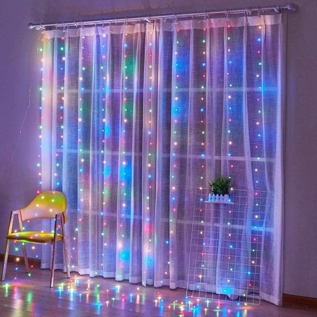 LED USB Užuolaida - Girlianda, spalvota 3