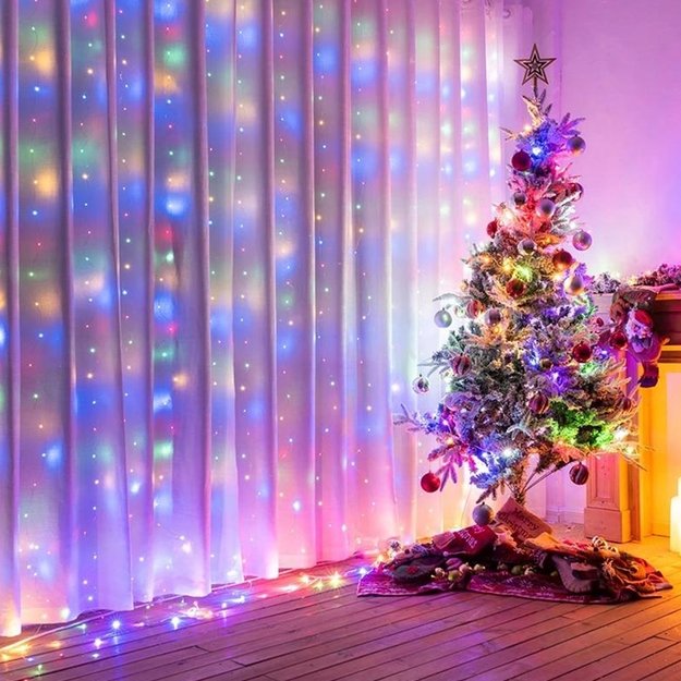 LED USB Užuolaida - Girlianda, spalvota 4
