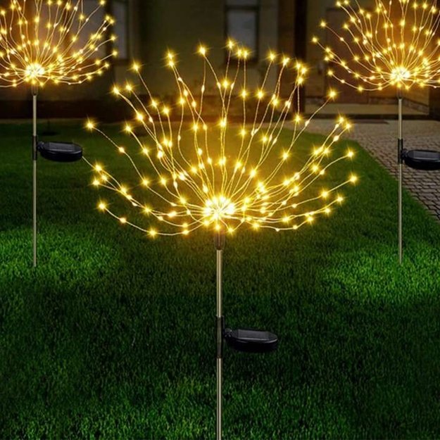 Sodo dekoracijos  Firework , 2 vnt. (Geltona)