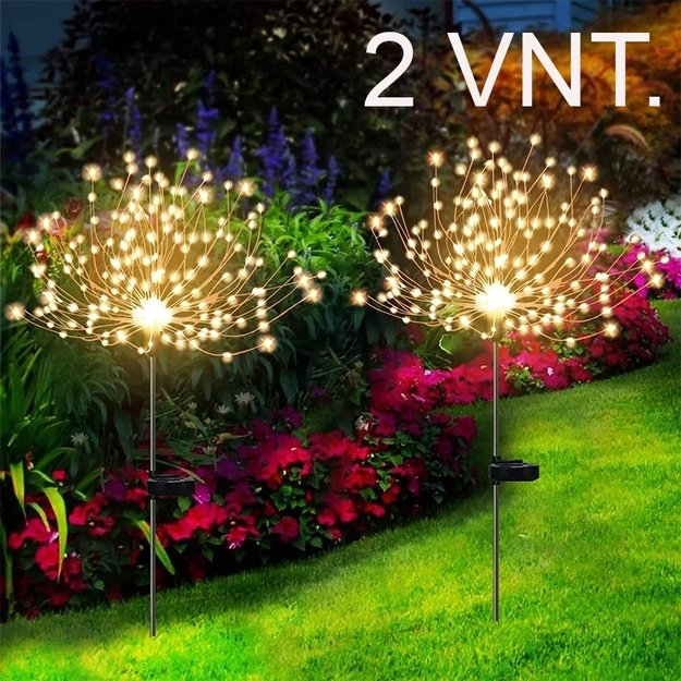 Sodo dekoracijos  Firework , 2 vnt. (Geltona)