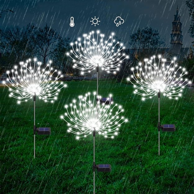 Sodo dekoracijos  Firework , 2 vnt. (Geltona)