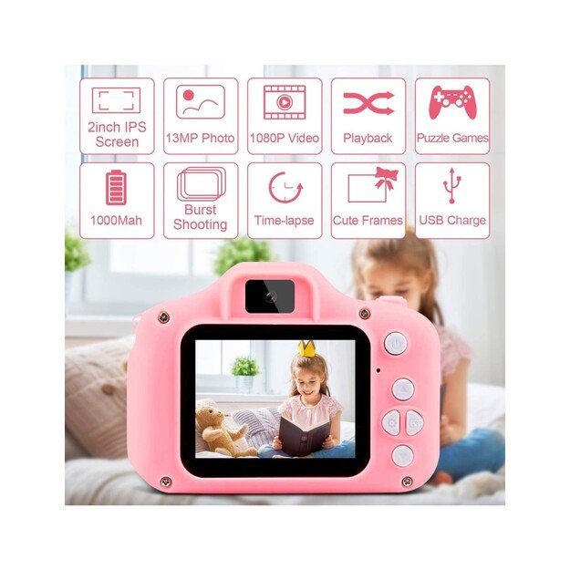 Fotoaparatas vaikui su atminties kortele 16 GB 5 žaidimai