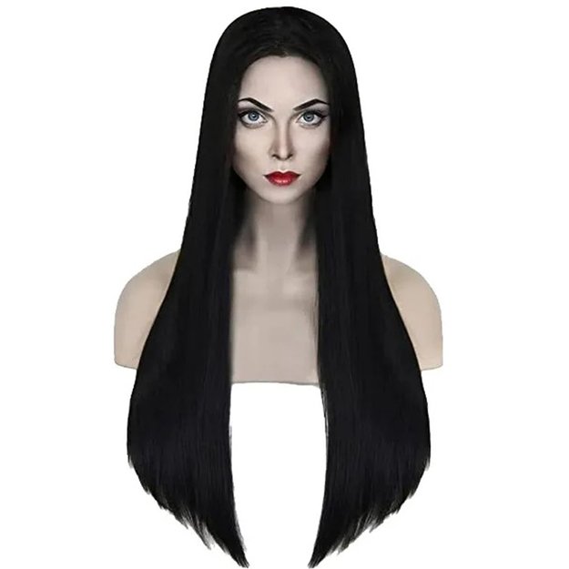 Juodas perukas 80cm