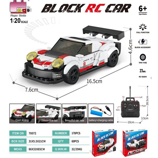 Konstruktorius/suvenyras RC mašinėlė TR2055D