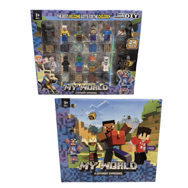 Minecraft figūrėlių rinkinys „My World“ (24 vnt)