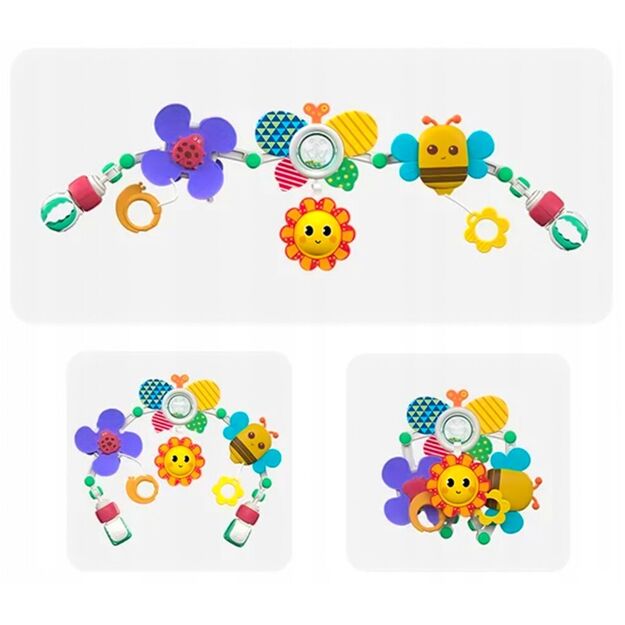 Lankas žaislas ant vežimėlio lovytės kūdikiui 7