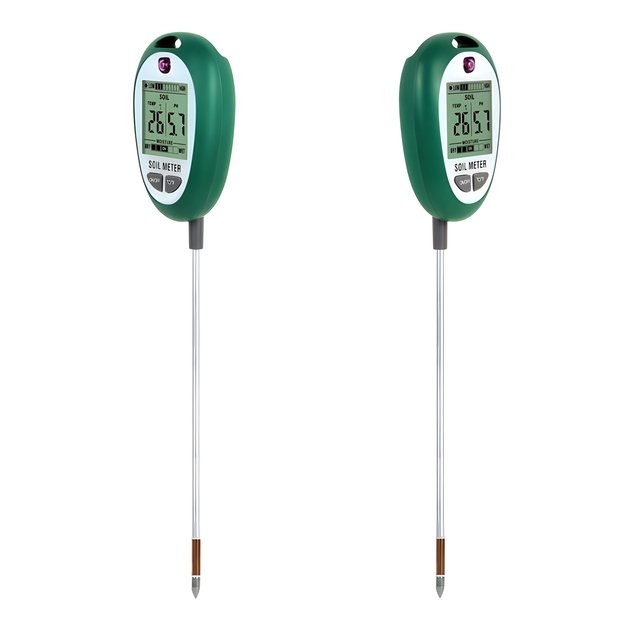 Dirvožemio drėgmės, temperatūros ir pH matuoklis su LCD ekranu 3