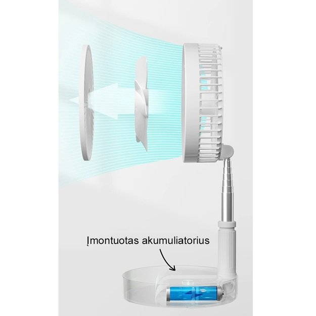 Įkraunamas ventiliatorius - Rožinė 7