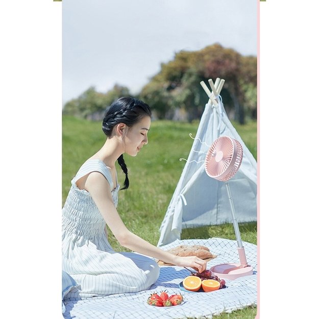 Įkraunamas ventiliatorius - Rožinė 4