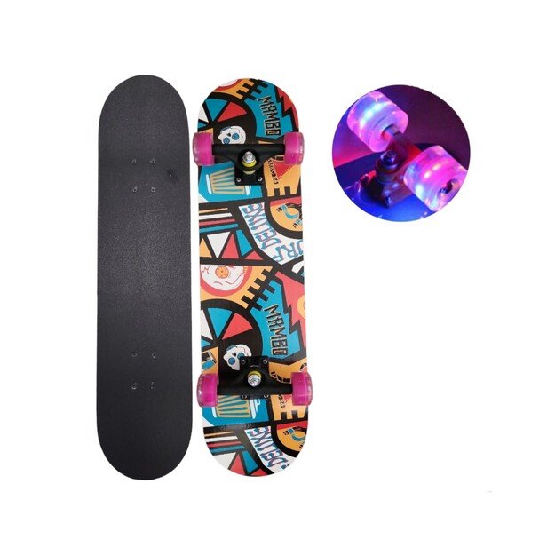 Riedlentė skate board 80 cm., LED šviečiantys ratukai