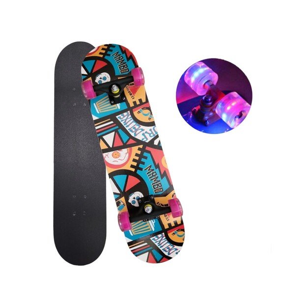 Riedlentė skate board 80 cm., LED šviečiantys ratukai