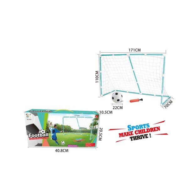 Futbolo vartai 171x110x70 cm.