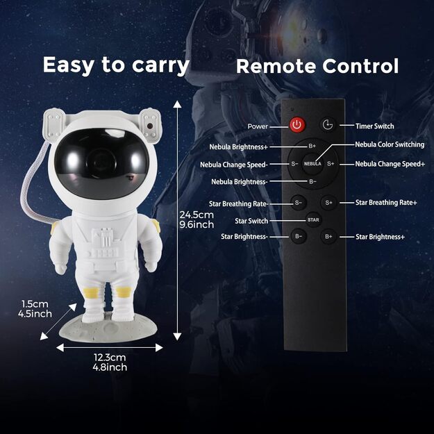 Projektorius astronautas robotas