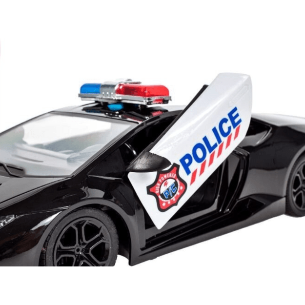 Pakraunama policijos mašina su valdymo pultu