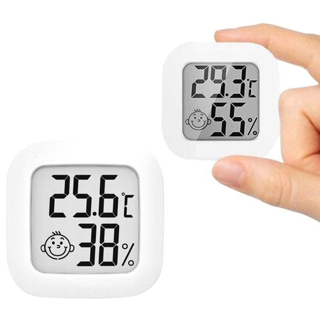 Vidaus elektroninė orų stotelė su temperatūros ir drėgmės jutikliu