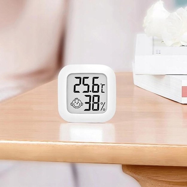 Vidaus elektroninė orų stotelė su temperatūros ir drėgmės jutikliu