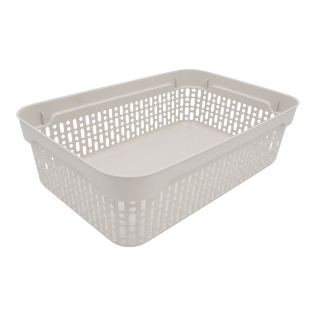 Plastikinė dėžė su dangčiu 40×30×13 cm BALTA 1