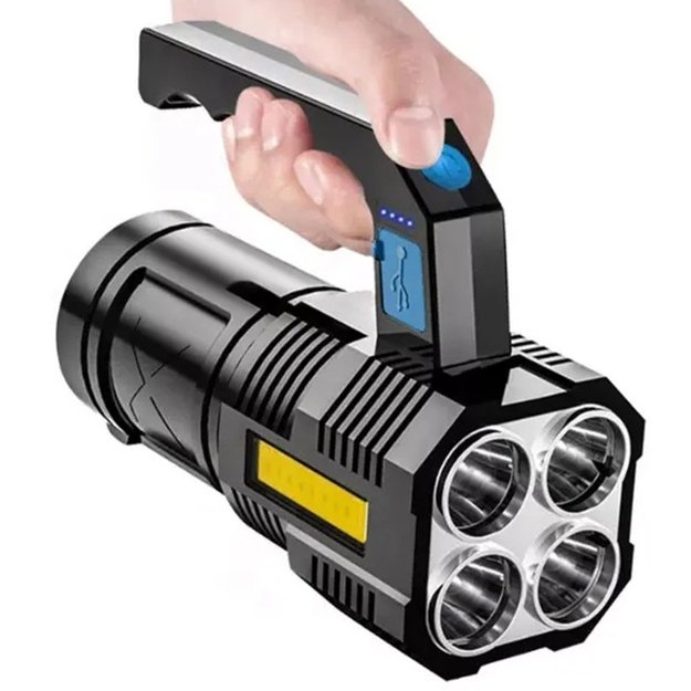 Taktinis LED žibintuvėlis su COB ir T6 diodais 1