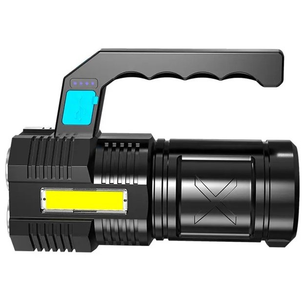 Taktinis LED žibintuvėlis su COB ir T6 diodais 3