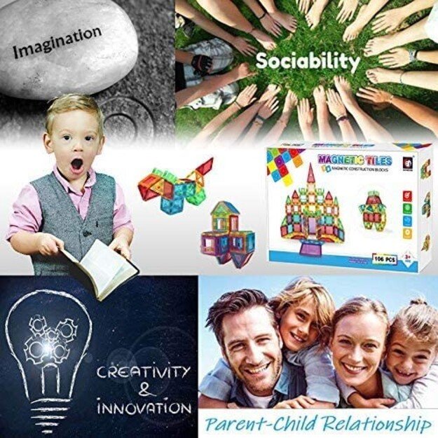 Magnetinis konstruktorius 106 detalės 2