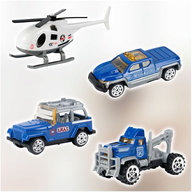 Trasa garažas policijos malūnsparnis ir mašinos 1