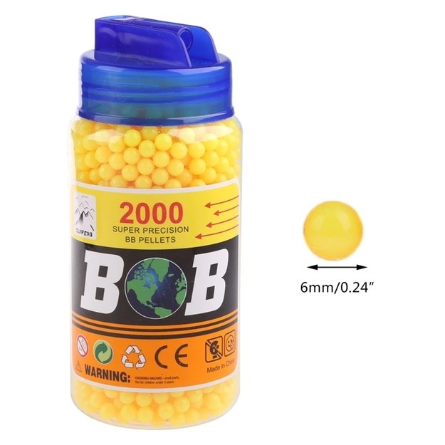 6 mm BB plastikinės kulkos - &scaron;ratai 2000vnt.