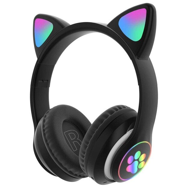 Belaidės ausinės Belaidės Bluetooth ausinės  Cat ears  su LED apšvietimu