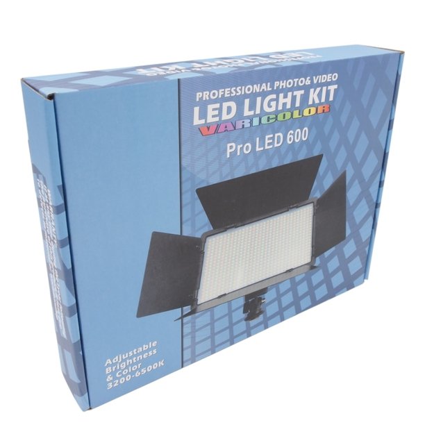 LED panelinė lempa su trikoju 600 pro KIT 3