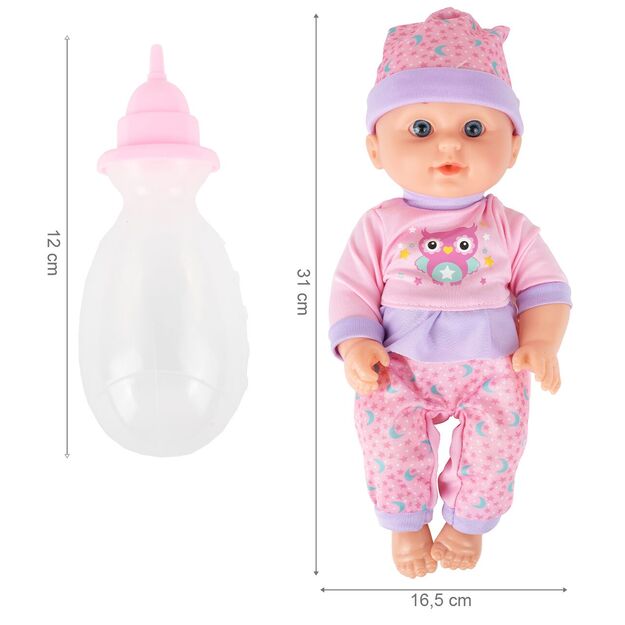 Interaktyvi lėlė kūdikis su buteliuku 31 cm 1