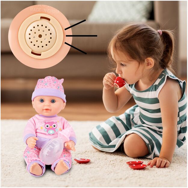 Interaktyvi lėlė kūdikis su buteliuku 31 cm 9