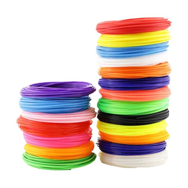 3D rašiklio papildymas PLA 175mm 10 spalvų 50 metrų