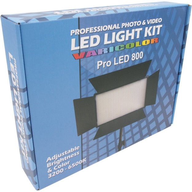 LED panelinė lempa su trikoju 800 pro KIT 4
