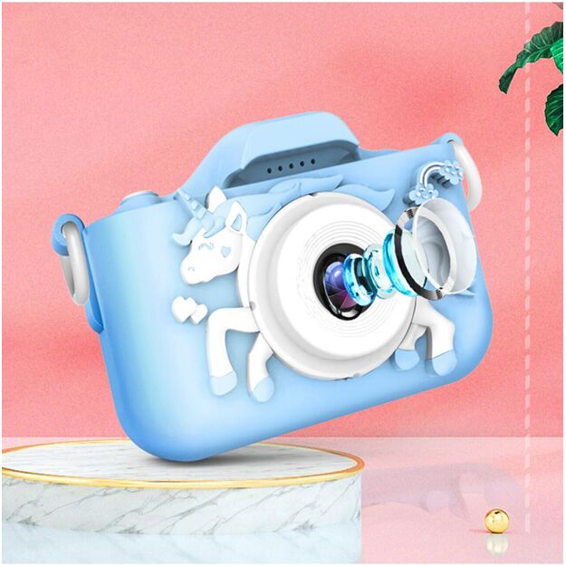Fotoaparatas vaikui su atminties kortele 16 GB, 5 žaidimai, silikoninis dėkliukas 1