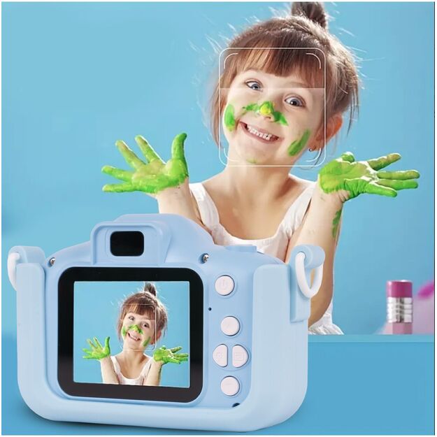 Fotoaparatas vaikui su atminties kortele 16 GB, 5 žaidimai, silikoninis dėkliukas 9