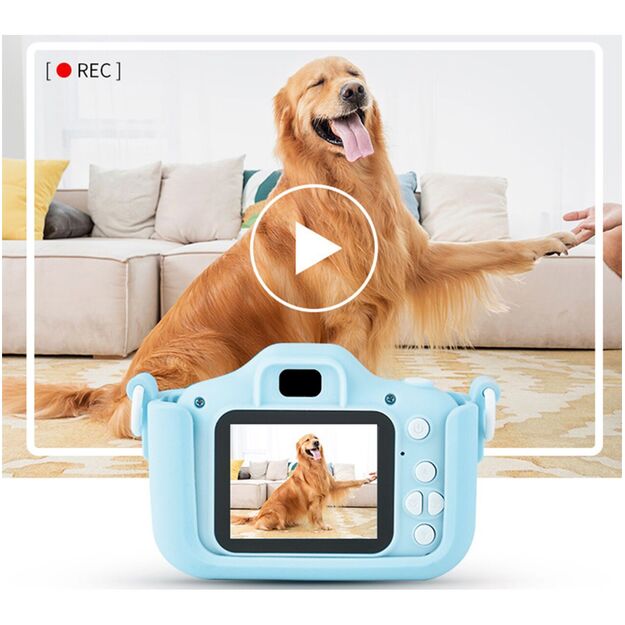 Fotoaparatas vaikui su atminties kortele 16 GB, 5 žaidimai, silikoninis dėkliukas 8