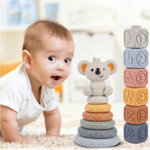 Minkštos sensorinės kaladėlės ir Piramidė 2