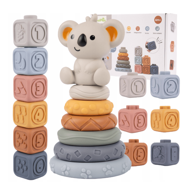 Minkštos sensorinės kaladėlės ir Piramidė