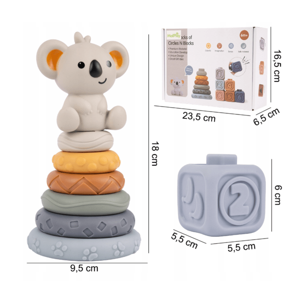 Minkštos sensorinės kaladėlės ir Piramidė 5