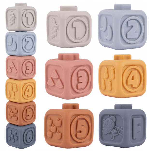 Minkštos sensorinės kaladėlės ir Piramidė 1