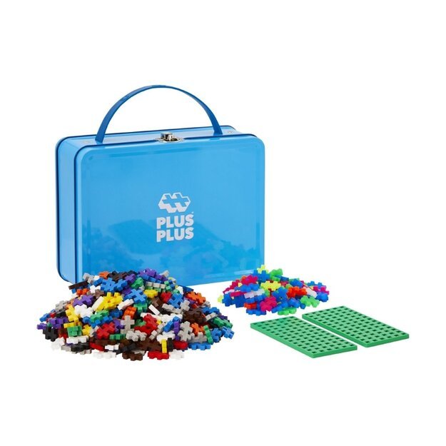 PLUS PLUS konstruktorius lagaminas mėlynas metalinis