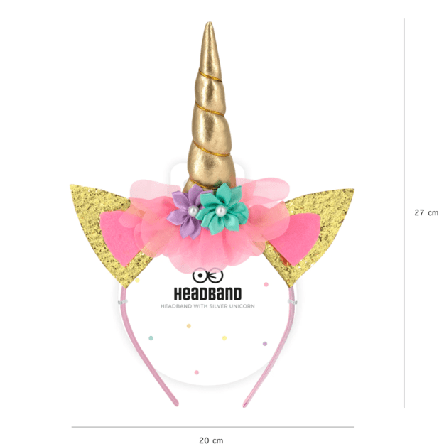 Unicorn (vienaragio) lankelis su veido dekoravimo akmenukais