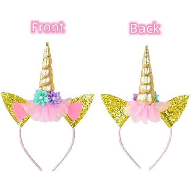 Unicorn (vienaragio) lankelis su veido dekoravimo akmenukais