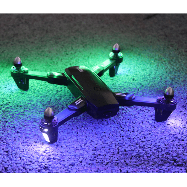 Dronas r/c valdomas programėle, su filmavimo funkcija , 2 baterijos 3.7V, LED