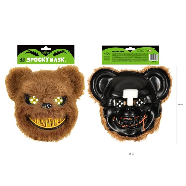 Veido kaukė su LED  Bear 